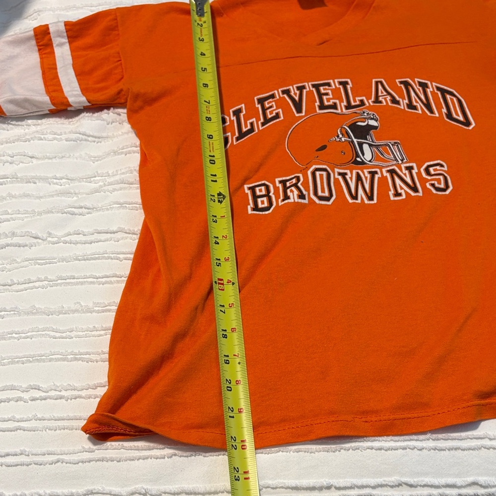 Vintage Cleveland Browns Kids Orange T-Shirt - Picture 5 of 10